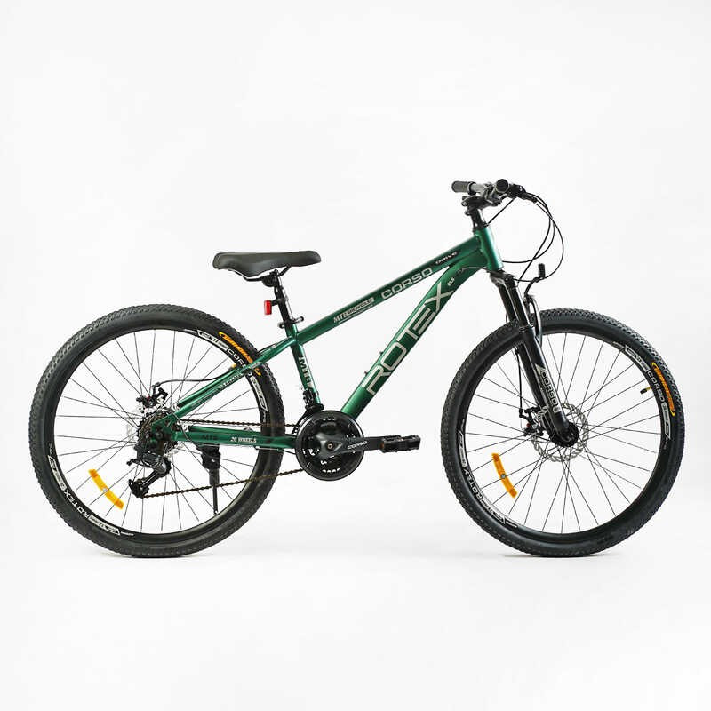 Велосипед Спортивний Corso 26" дюймів «Rotex» RX-26510 (1) рама сталева 13’’, обладнання LTWOO A2, 21 швидкість, зібран на 75%