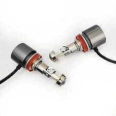 Світлодіодні LED лед лампи лінзи Sanvi A80 цоколь H11, міні лінзи 5700К з обманкою (CanBus), фото 4