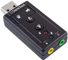 Контролер USB-sound card (7.1) 3D sound (Windows 7 ready), OEM