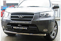 Передняя защита ST008 Hyundai Santa Fe 2 (санта фе) 06-12гг. нерж.