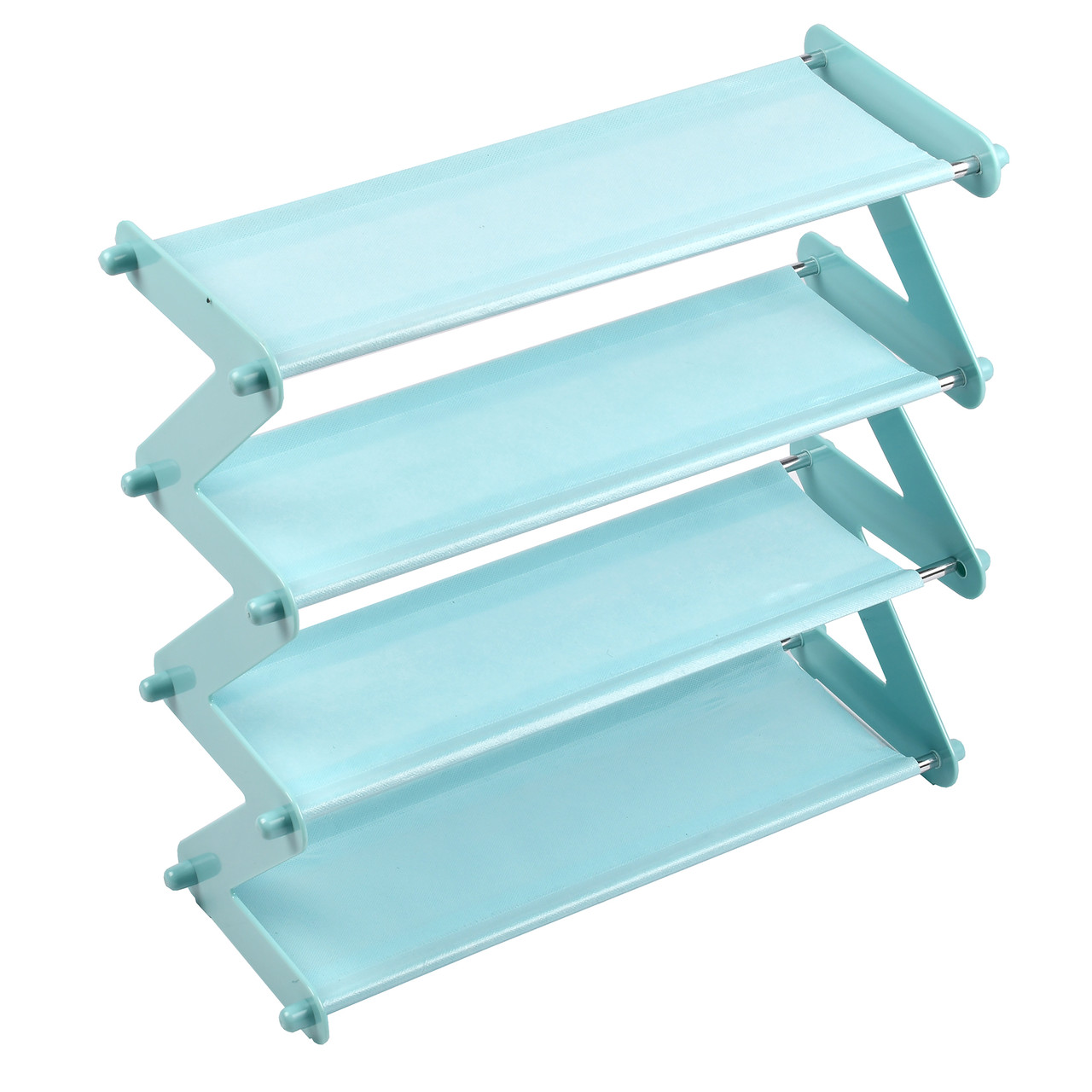Відкрита полиця етажерка для взуття Supretto Shoe Rack 4 рівня, Блакитна (8655), фото 1