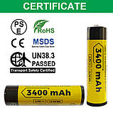Акумулятор Vapcell INR18650 B34 3400mah 10A  з захистом, фото 5