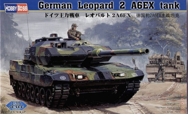 Leopard 2 A6EX. Збірна модель танка у масштабі 1/35. HOBBY BOSS 82403, фото 1