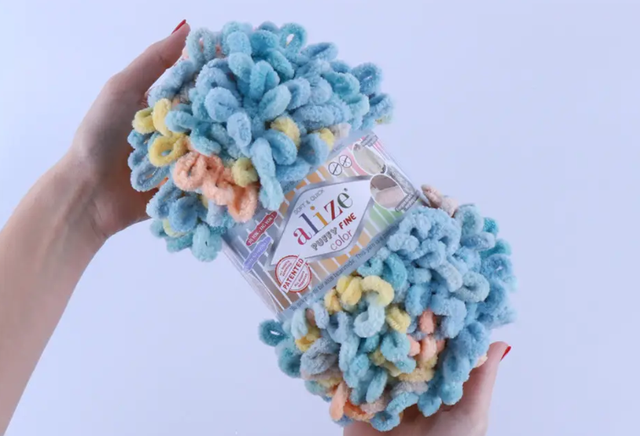 пуфі файн колор нитки з петлями