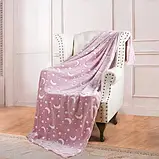 Плед-покривало 120x150см "Зірки" Magic Blanket, що світиться у темряві Рожевий, фото 2