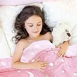 Плед-покривало 120x150см "Зірки" Magic Blanket, що світиться у темряві Рожевий, фото 4