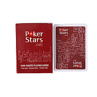 Гральні карти для покера Poker Stars Copag  Jumbo Index, 88x63мм, 54 карти, червоні