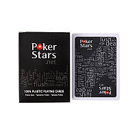 Игральные карты для покера Poker Stars Copag Jumbo Index, 88x63мм, 54 карты,черные