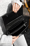 Міні-сумка жіноча чорна через плече, фото 6