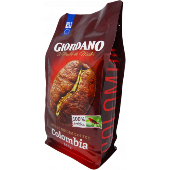 Кава в зернах Giordano Colombia 100% арабіка середнє обсмаження 500 грамів