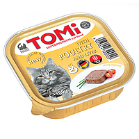 Паштет для кішок TOMi (Томі) with Poultry&Liver - з Птицею та Печінкою 100 гр.