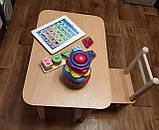 Дитячий столик і стільці від виробника дерева і ЛДСП стілець-стол стіл і стільці для дітей, фото 7