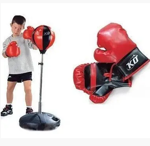 Дитячий ігровий боксерський набір MS 0333 з регульованою грушею і рукавичками METR+ (5+), фото 3