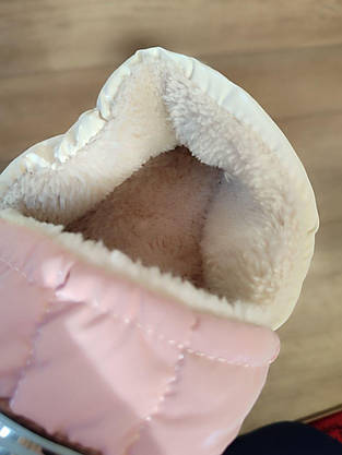 РОЗОВЫЕ Угги дутики короткие теплые PINK UGG зима женские мокасины теплые слипоны, фото 5