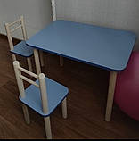Дитячий столик і стільці від виробника дерева і ЛДСП стілець-стол стіл і стільці для дітей, фото 8