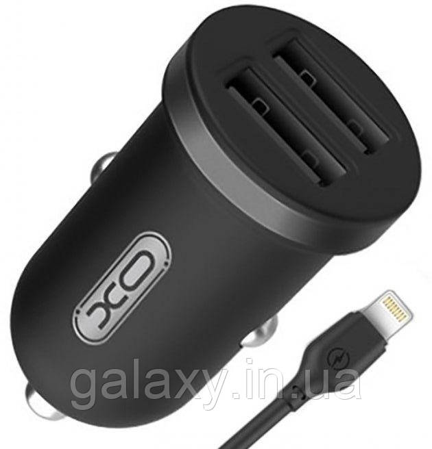 Зарядний пристрій XO 2xUSB + кабель Lightning TZ08, фото 1