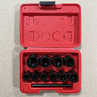 Набір екстракторів подовжених для пошкоджених болтів і гайок, 10 од. INTERTOOL SD-8008