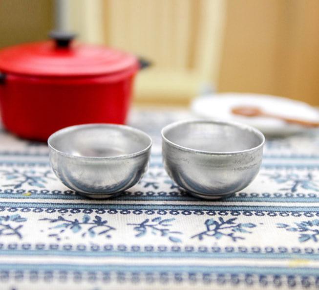 Мініатюра миска 2 см Сіра, фото 1