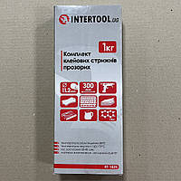 Комплект стрижнів клейових прозорих 11,2 мм*300 мм, пак. 1 кг INTERTOOL RT-1025