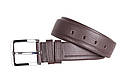 Чоловічий ремінь зі штучної шкіри під штани 230761 коричневий, фото 3