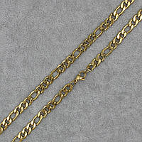 Мужская цепочка Картье нержавеющая медицинская сталь Stainless Steel длина 60 см. ширина 5 мм цвет золото