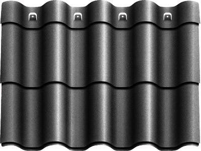 Металочерепиця Агат "Z-lock" Модульна 0,5 RAL 8019, фото 2