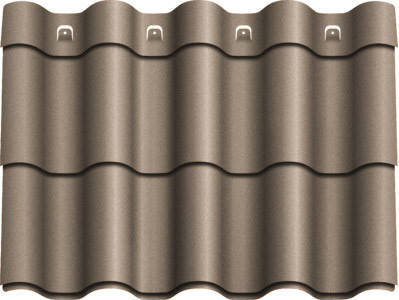 Металочерепиця Агат "Z-lock" Модульна 0,5 RAL 8019, фото 1