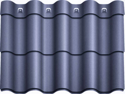 Металочерепиця Агат "Z-lock" Модульна 0,5 RAL 7024, фото 1