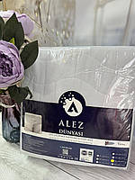 Стеганый водонепроницаемый наматрасник чехол защитный с бортом из хлопковой ткани Alez Турция 160/200+30 cм