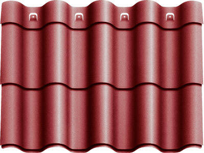 Металочерепиця Агат "Z-lock" Модульна 0,5 RAL 3005, фото 1
