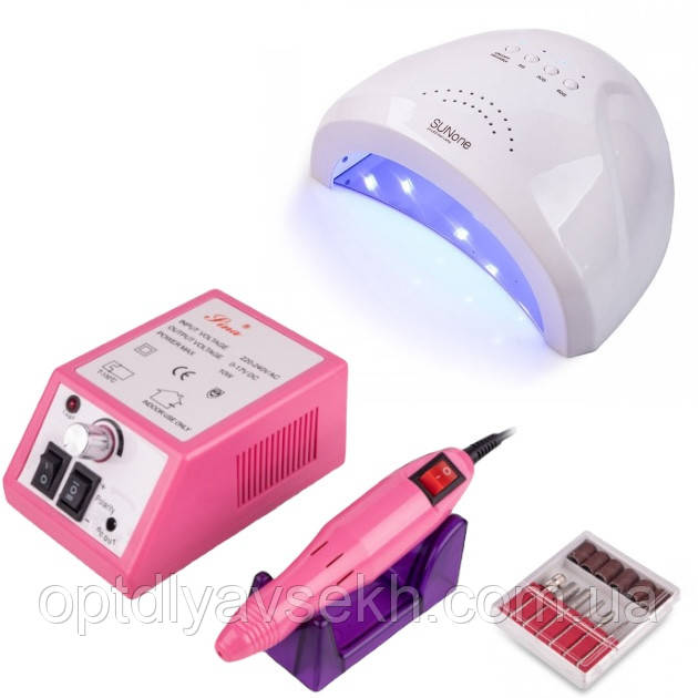 Набір лампа SunOne 48 Вт. + фрезер Lina Mercedes 2000 на 20000 об./мин, 10 Вт., фото 1