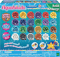 Aquabeads Shiny Bead Pack Набор аквамозаики 2000 бусинок Refill recharge 24 цвета