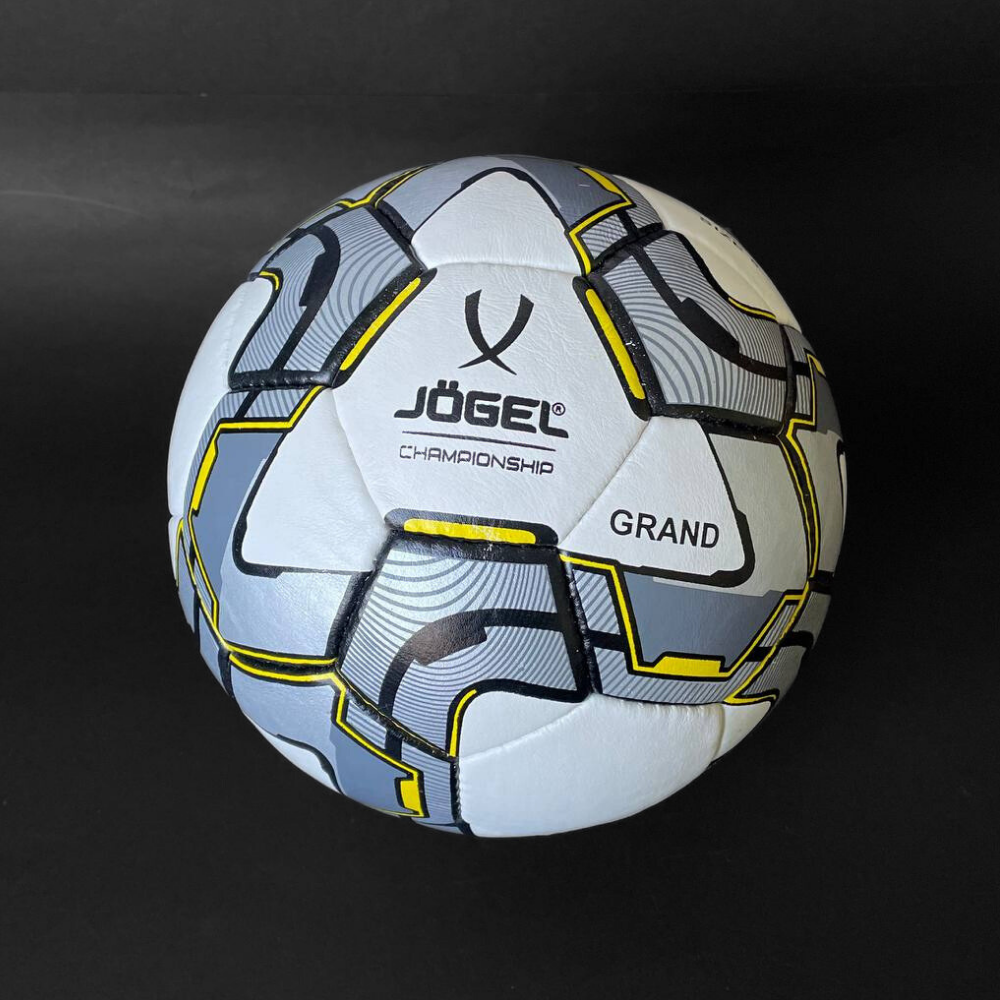 Спортивний ігровий м'яч Jogel, Футбольний м'яч ручна зшивка grippy Сірий (3G3)