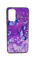 Чехол Glass Case для Xiaomi Redmi 9T бампер lilac butterflies