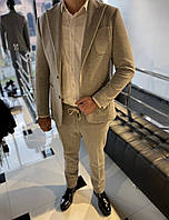 Мужской классический костюм Giotelli Красивый классический бежевый костюм Модный мужской костюм