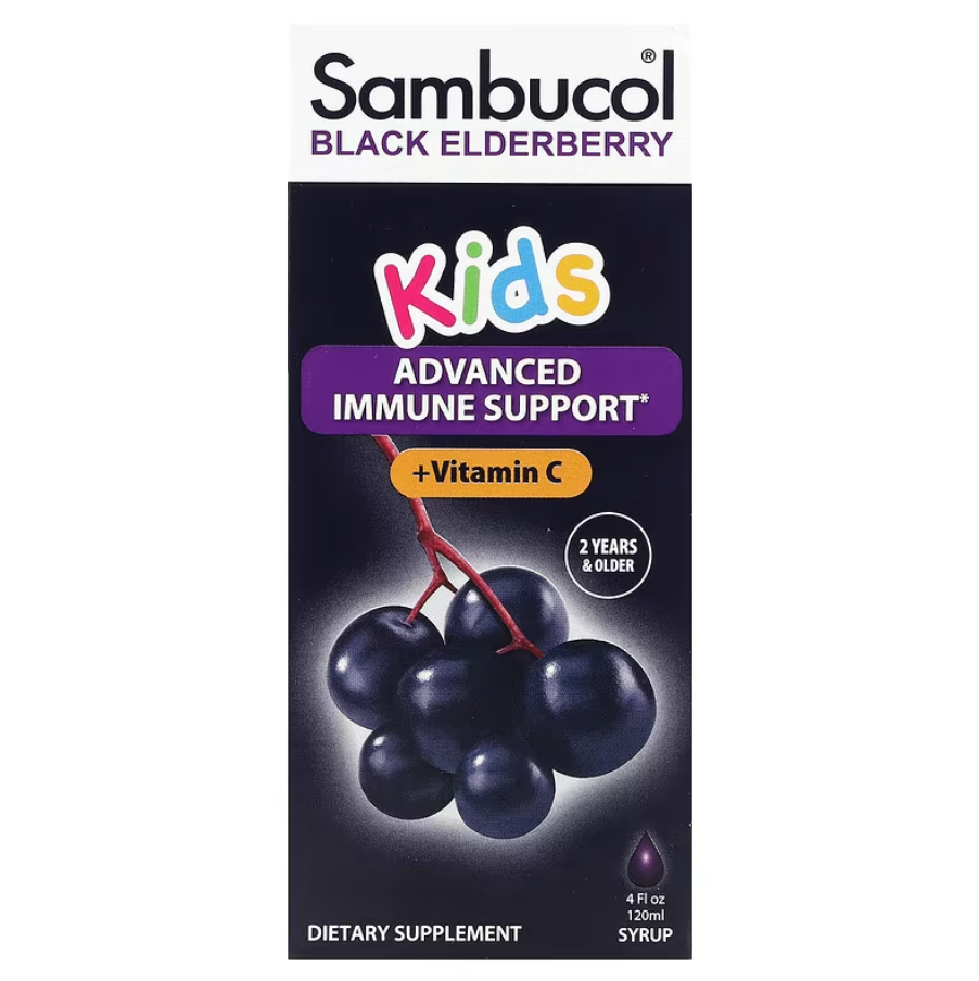 Сироп з бузини Kids Black Elderberry Advanced Immune Support + Vitamin C 2 Years & Older Berry Sambucol 120 мл
