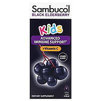 Сироп з бузини Kids Black Elderberry Advanced Immune Support + Vitamin C 2 Years & Older Berry Sambucol 120 мл