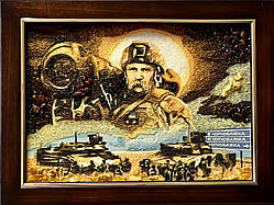 Картина з бурштину " Шевченко. Воля до перемоги " 30*40 см