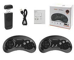 Ігрова консоль-приставка бездротова портативна SEGA SG 800 Bluetooth на 1600 ігор 2 джойстики Чорна