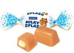 Ірис Milky Splash з молочною начинкою Roshen 1кг