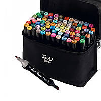 80 штук скетч-маркеры для рисования набор разноцветных двухсторонних фломастеров маркеров