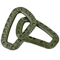 Карабіни тактичні Carabiner ABS Olive (2pcs) Mil-Tec, Німеччина