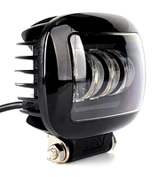 Світлодіодна LED-фара 45 Вт Квадратна (Black) + Ангельський Око Чітка світлова межа, фото 2