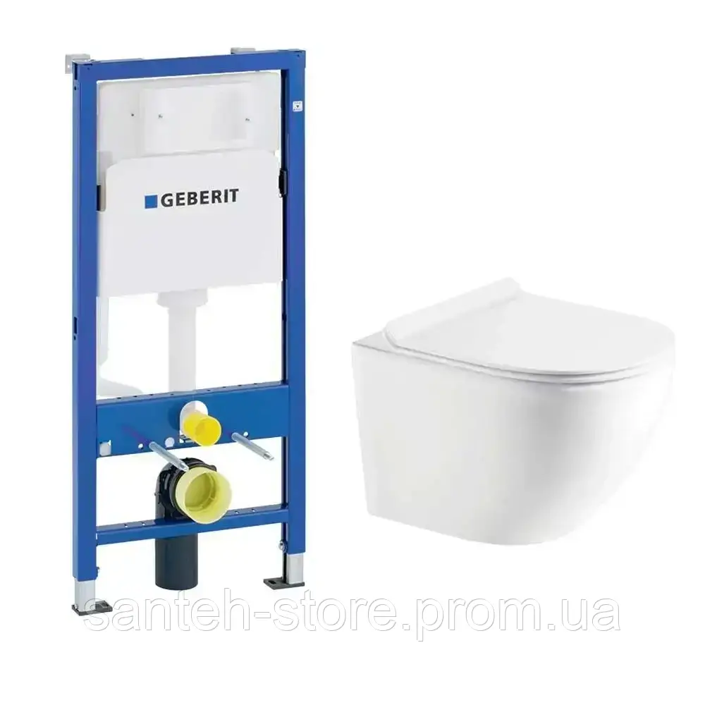 458.103.00.1+RN-0520-RQ Инсталляция Geberit Duofix+Унитаз подвесной ...