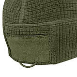 Шапка Helikon-Tex RANGE Beanie - Grid Fleece Olive Green, фото 4