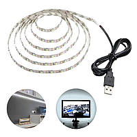 USB Светодиодная LED лента 5 м, от повербанка / Лед лента / Экономная лампа светильник
