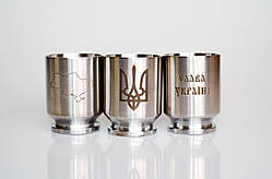 Подарунковий набір чарок з гільз 3 шт 3,14BAN | ПІБАН