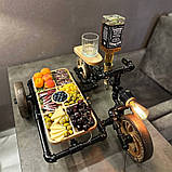 Наливатор для алкоголю "Велосипед" з менажницею під закуски, фото 5