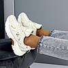 Бежеві міксові текстильні повітропроникні жіночі кросівки прогулянкові та в спортзал, фото 2
