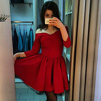 Сукня жіноча міні креп-дайвінг + сітка 40-60 розмір